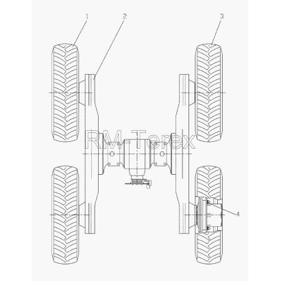 ТЕЛЕЖКА ЗАДНЯЯ 257.03.06.00.000-02