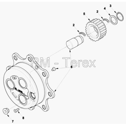 Запчасти для TLB-815. Трансмиссия. ПЛАНЕТАРНАЯ ПЕРЕДАЧА 4WD MACHINE
