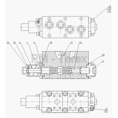 Напорно-сливная секция